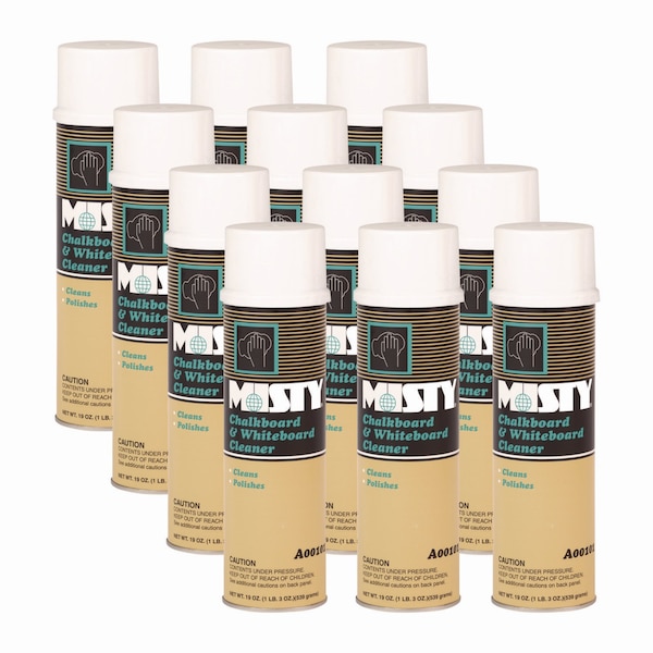 Misty Chalkboard and Whiteboard Cleaner, 19 oz Aerosol Spray, PK12 1001403 - main